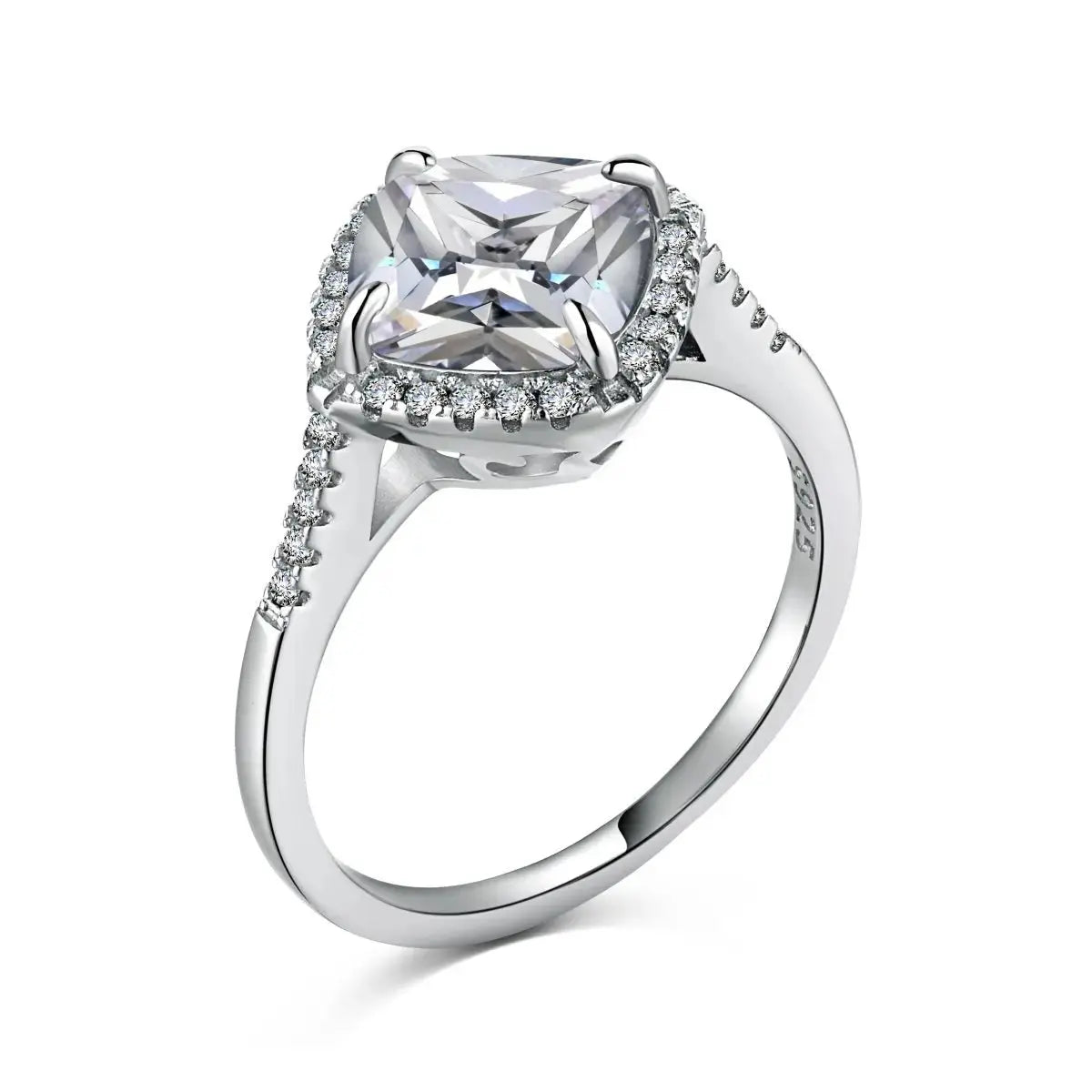 Abstract Halo Cushion Ring shop name