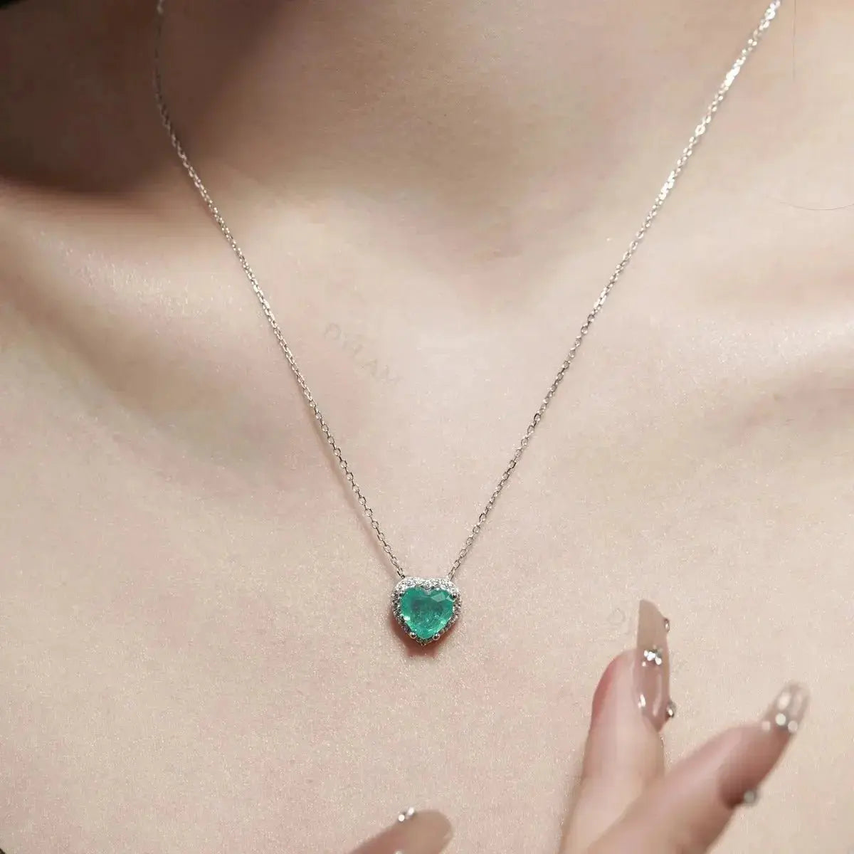 Green Paraiba Heart Necklace shop name