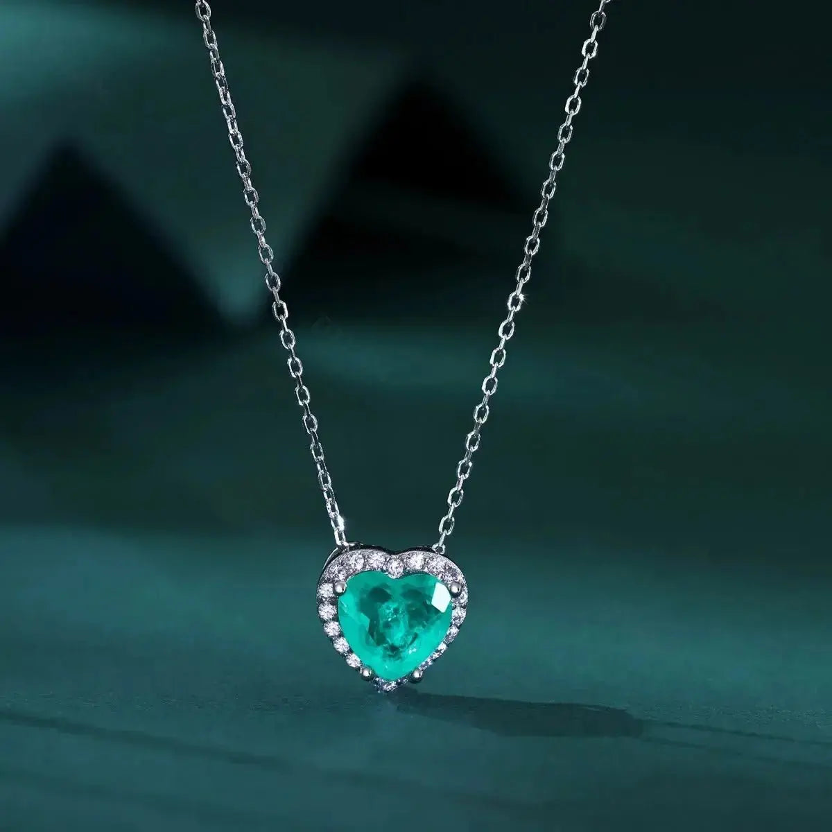Green Paraiba Heart Necklace shop name