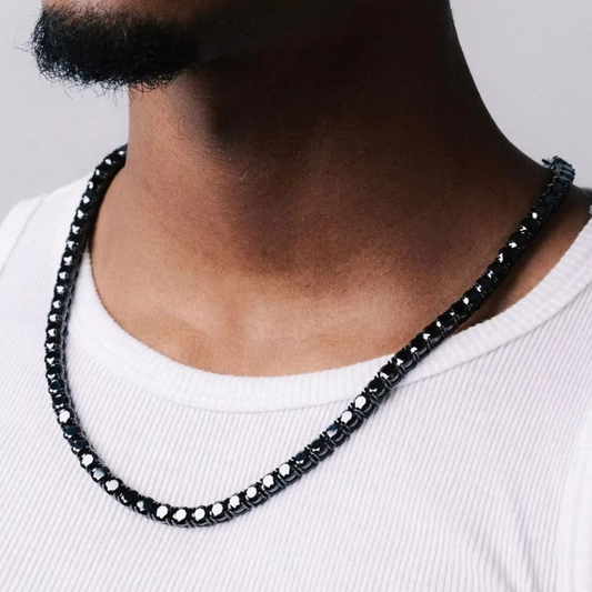 Midnight Black Diamond Unisex Tennis Chain shop name