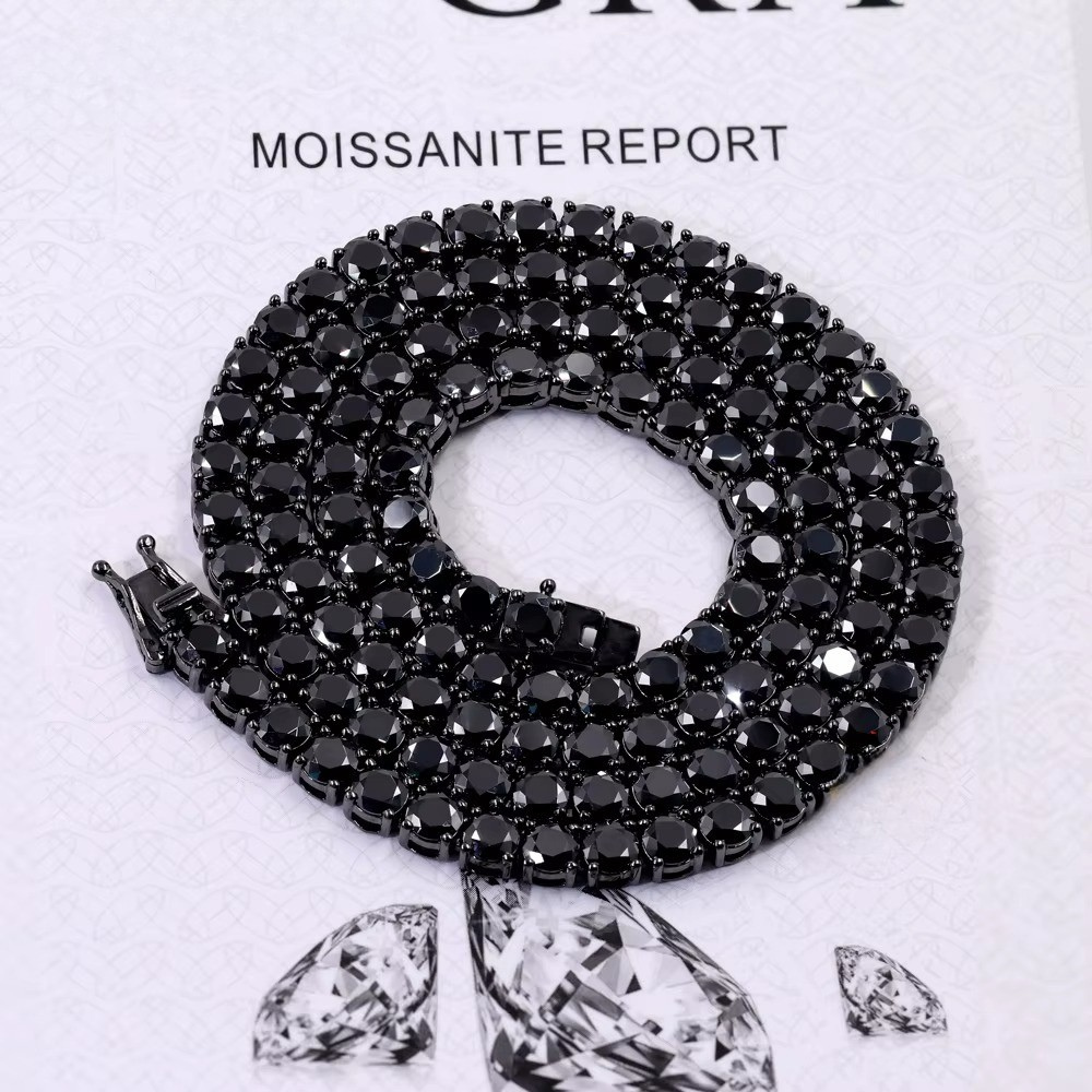 Midnight Black Diamond Unisex Tennis Chain