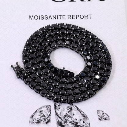 Midnight Black Diamond Unisex Tennis Chain