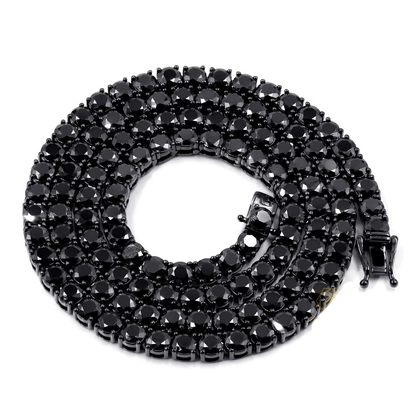 Midnight 2 Black Unisex Moissanite Diamond Tennis Chain:
Available in Bracelets and Necklaces D/VVS