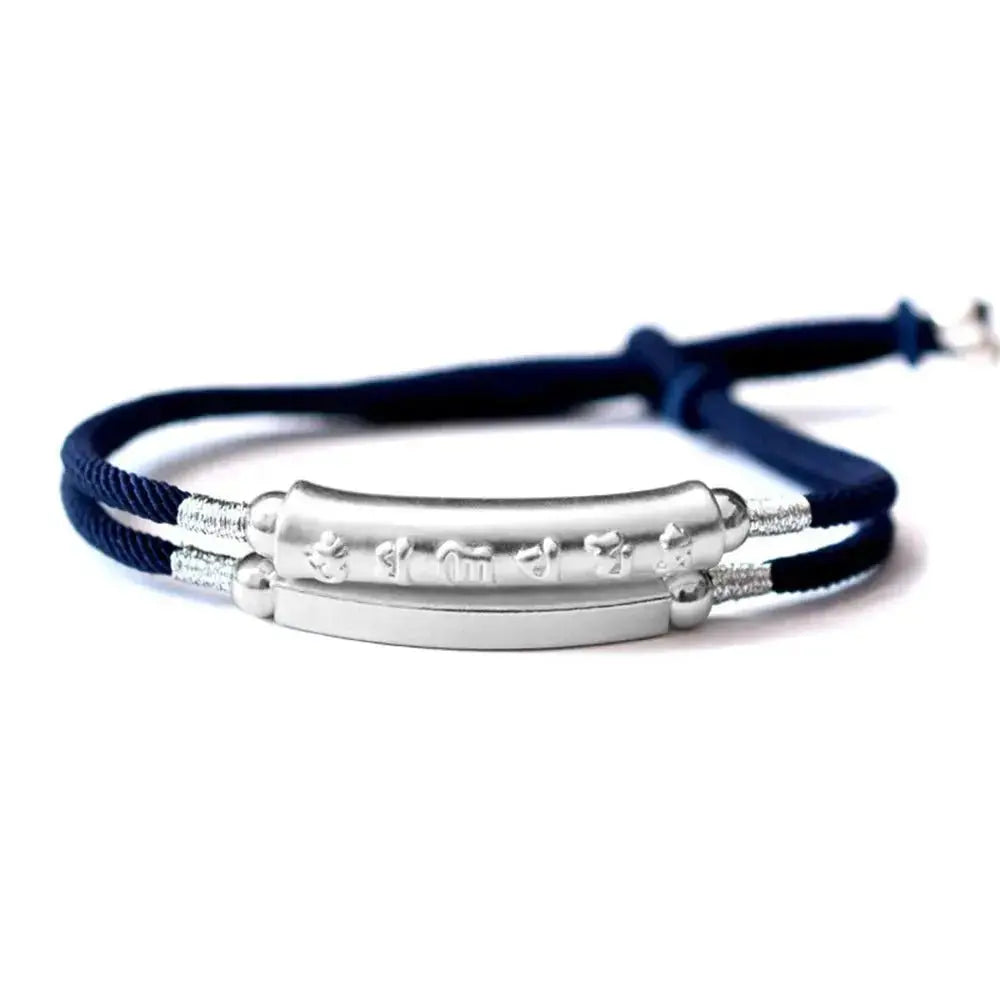 999 Silver Braided Lucky Knot Budda Bracelet shop name