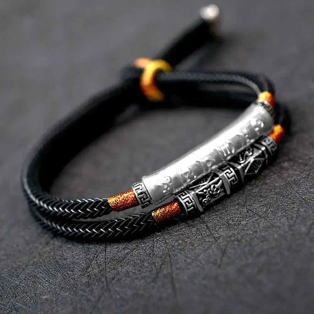 999 Silver Braided Lucky Knot Budda Bracelet shop name