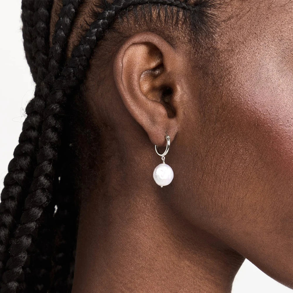 Trendy Timeless Keishi Button Pearl Hoops shop name