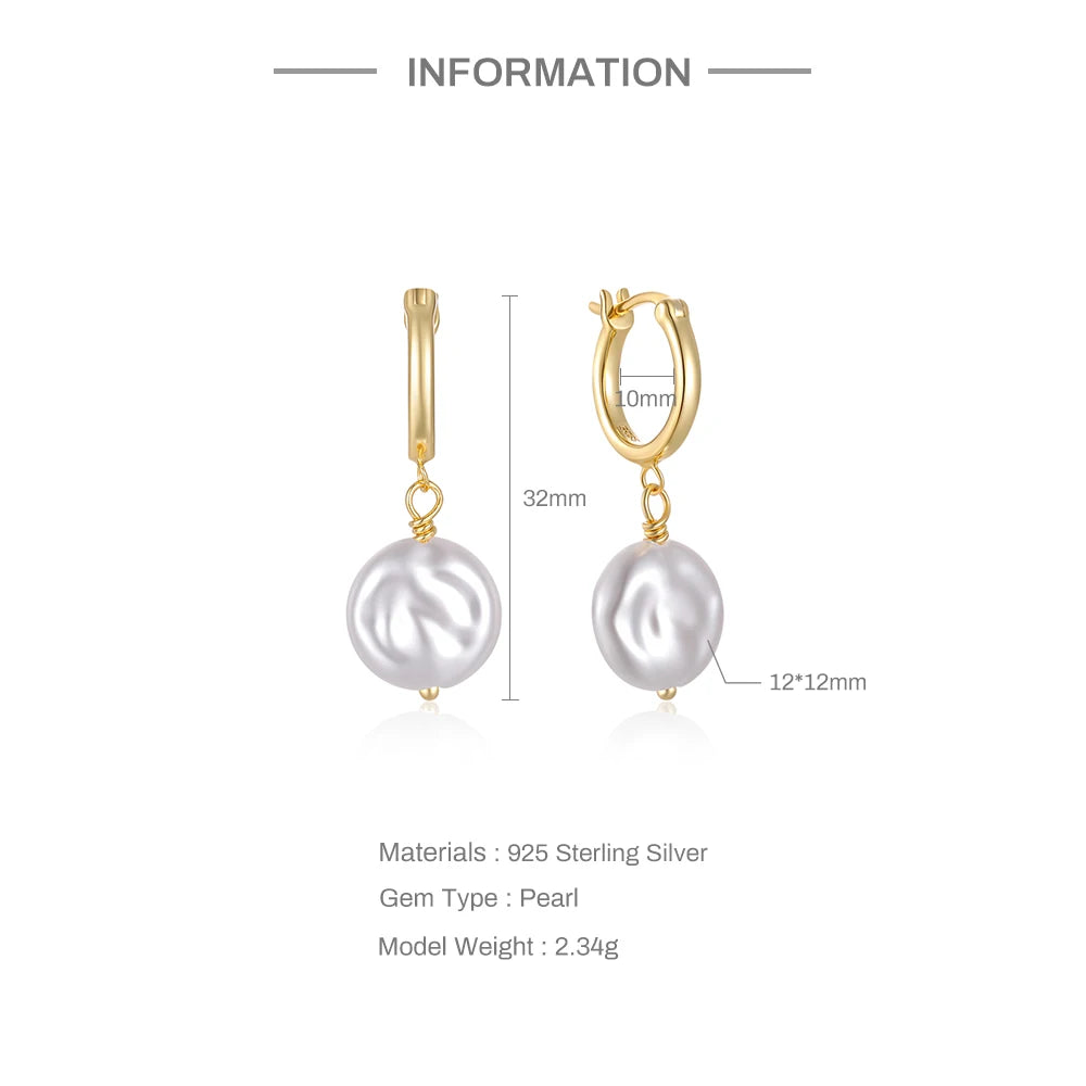Trendy Timeless Keishi Button Pearl Hoops shop name