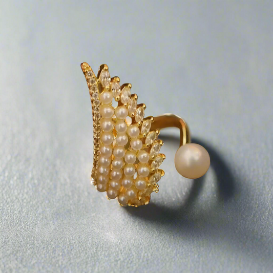 Gold Finger Angel Feather Ring shop name