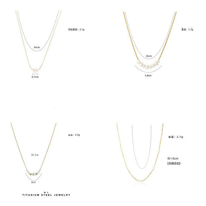 Explosive Bundle Natural Pearl Dainty Necklaces shop name