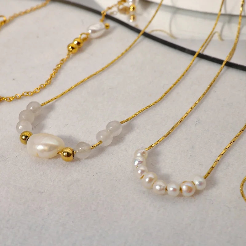 Explosive Bundle Natural Pearl Dainty Necklaces shop name