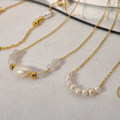 Explosive Bundle Natural Pearl Dainty Necklaces shop name