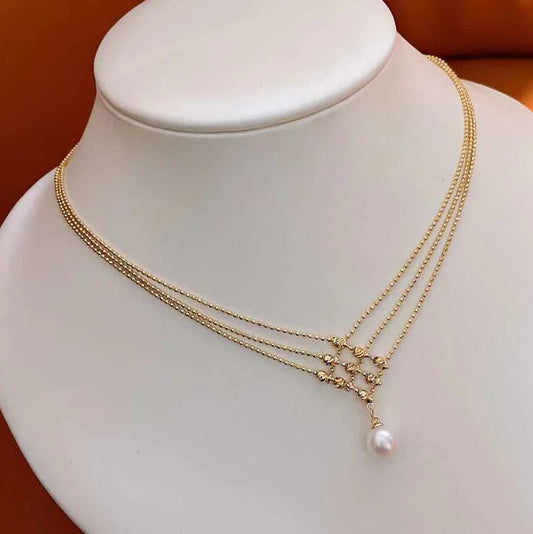 Braided Elegant Pearl Necklace