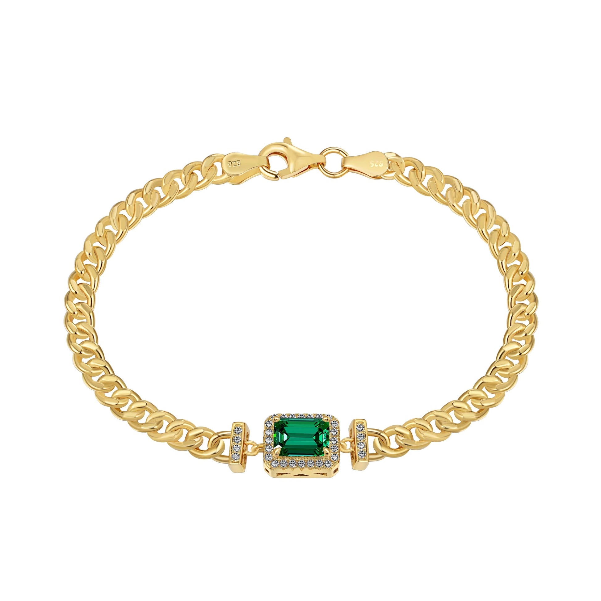 Classic Emerald Chunky Cuban Chain Set shop name