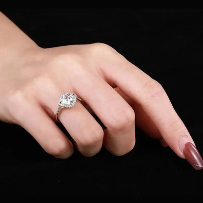 Abstract Halo Cushion Ring shop name