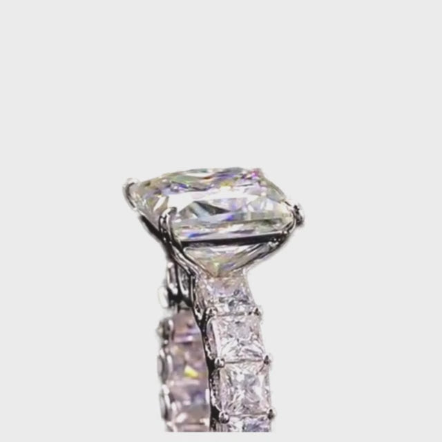 Platinum 5 Ct Moissanite Engagement or Wedding Ring Lumeni Jewellery
