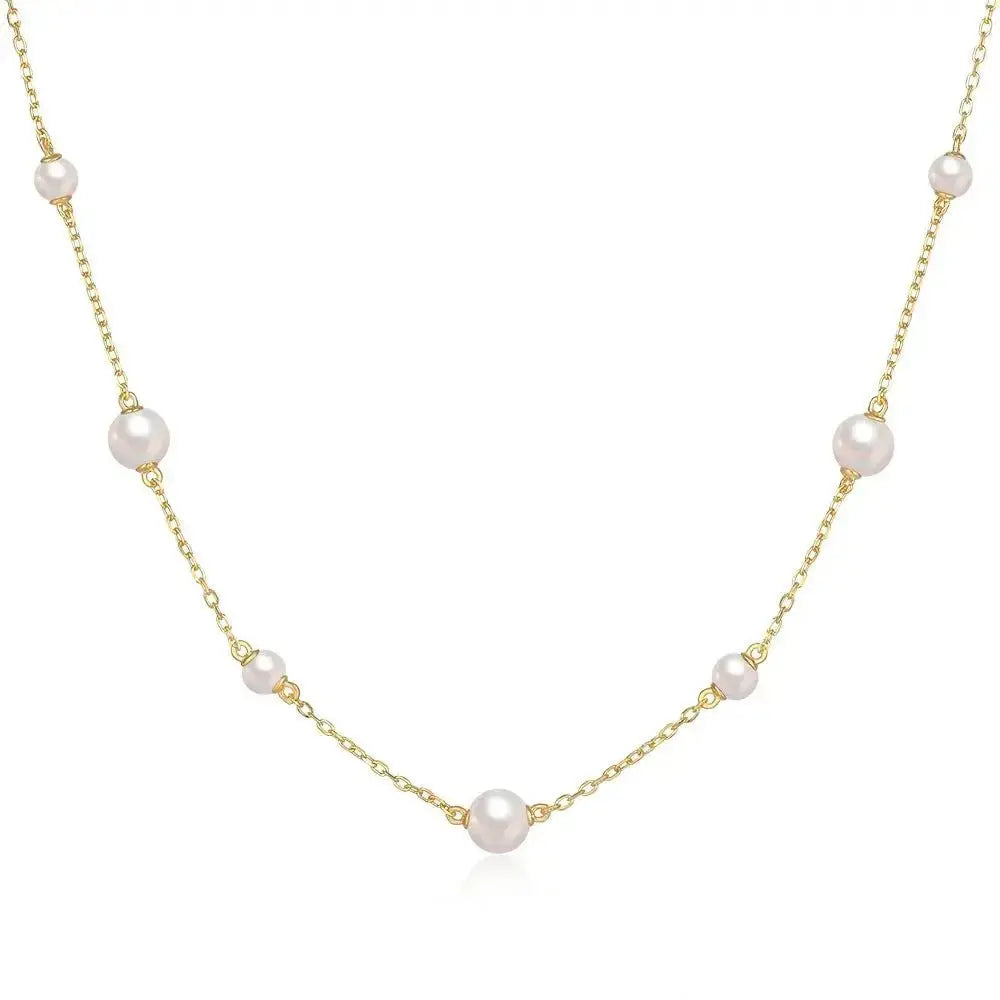 Alternating size Pearl Dainty Lady Necklace shop name