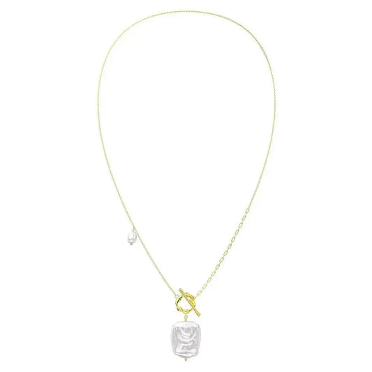 Baroque Freshwater Unique Square Necklace Lumeni Jewellery