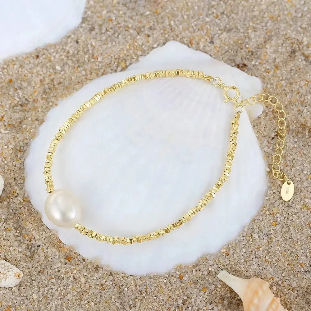 Baroque Pearl and Gold Bracelet 334 Lumeni Jewellery