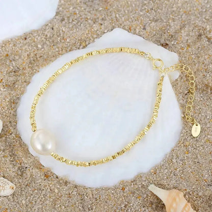 Baroque Pearl and Gold Bracelet 334 Lumeni Jewellery