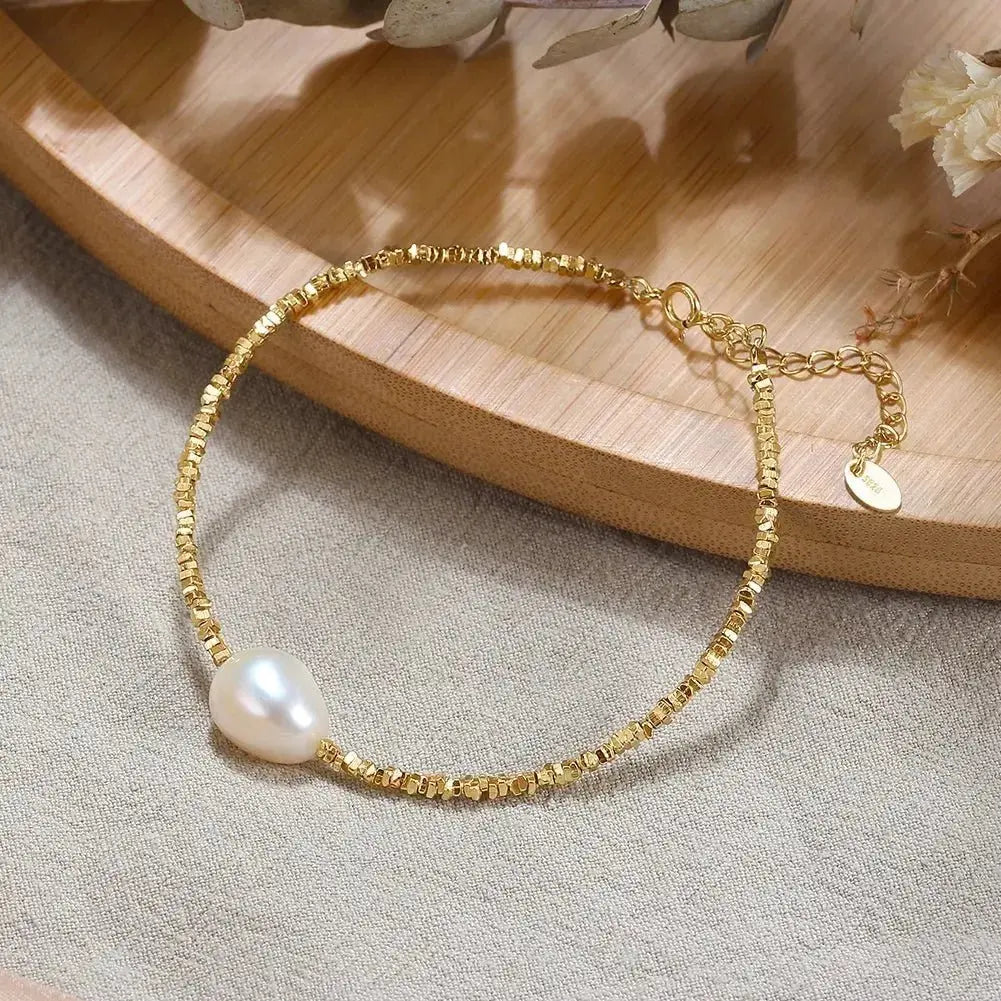 Baroque Pearl and Gold Bracelet 334 Lumeni Jewellery