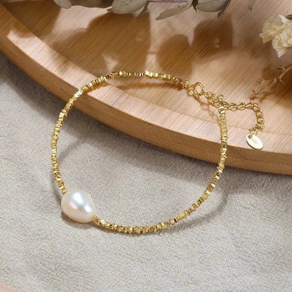 Baroque Pearl and Gold Bracelet 334 Lumeni Jewellery