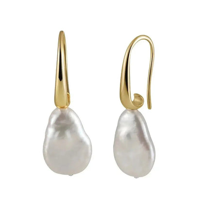 Baroque Pearl Easy Hook Earrings shop name