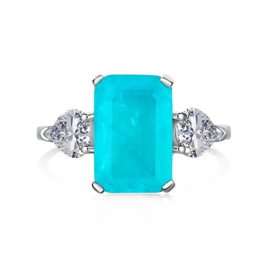 Blue Paraiba Earrings and Ring Set
