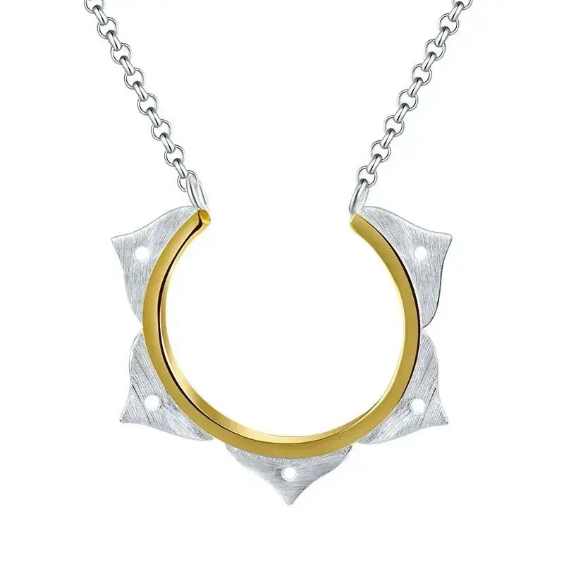 Boho Lotus Silver and Gold HandMade Necklace shop name