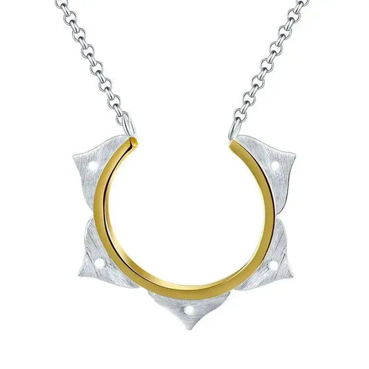 Boho Lotus Silver and Gold HandMade Necklace shop name