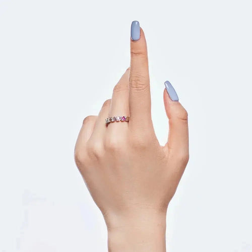 Candy Abstract Silver Ring