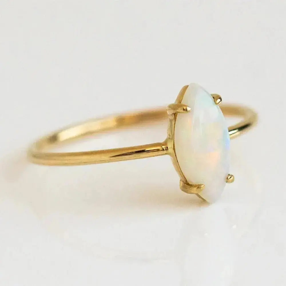 Centre Opal Eye Gold Ring - Limited Edition shop name