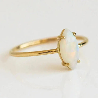 Centre Opal Eye Gold Ring - Limited Edition shop name