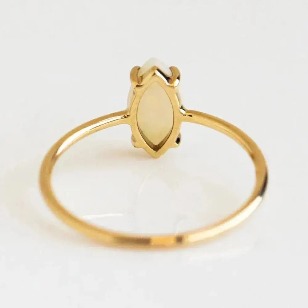 Centre Opal Eye Gold Ring - Limited Edition shop name