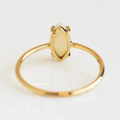 Centre Opal Eye Gold Ring - Limited Edition shop name