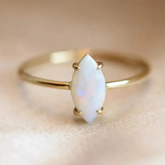 Centre Opal Eye Gold Ring - Limited Edition shop name