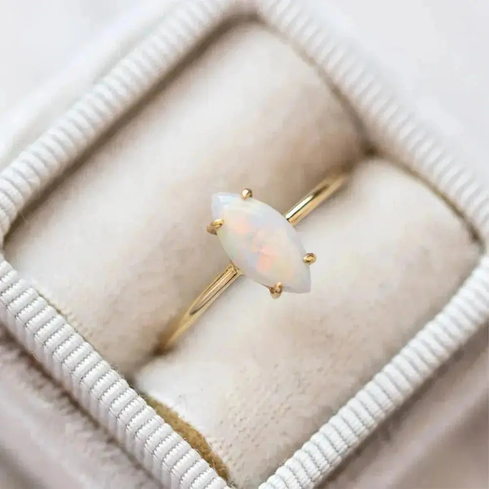 Centre Opal Eye Gold Ring - Limited Edition shop name