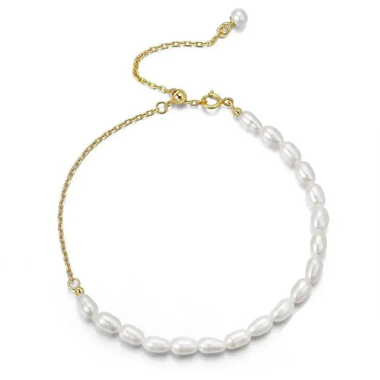 Classical Pearl and Gold Chain Bracelet 334 Lumeni Jewellery