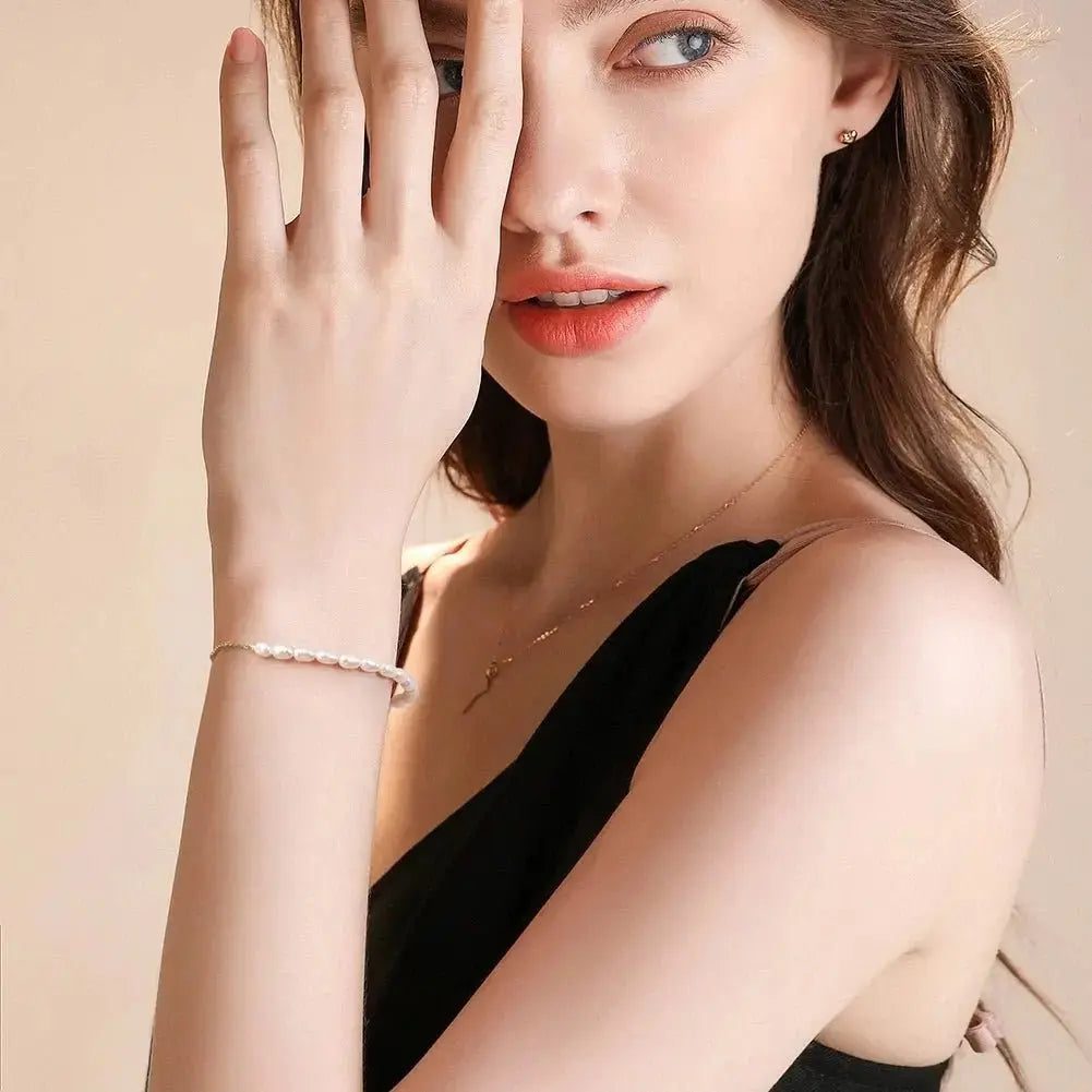 Classical Pearl and Gold Chain Bracelet 334 Lumeni Jewellery