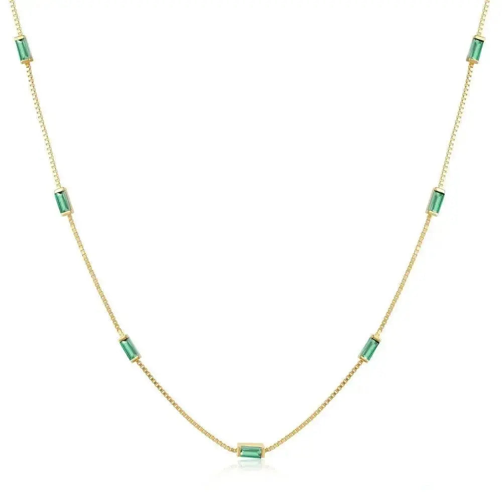 Color Pop Emerald Stacking Necklaces shop name