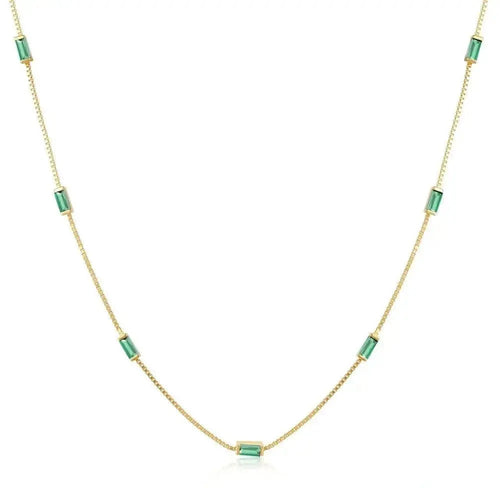 Color Pop Emerald Stacking Necklaces shop name