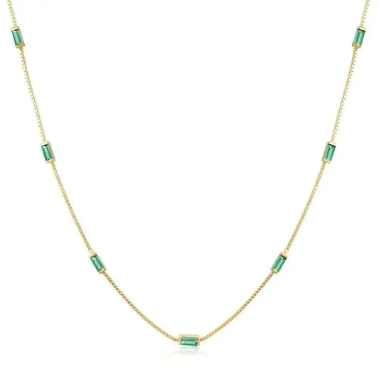 Color Pop Emerald Stacking Necklaces shop name