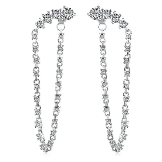 Confident Dazzle Tassel Deconstructed Hoop Earring shop name