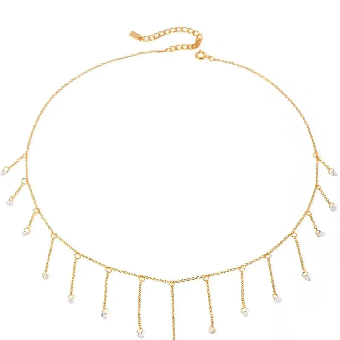 Crystal Stone Drop Necklaces Waterproof 339 Lumeni Jewellery