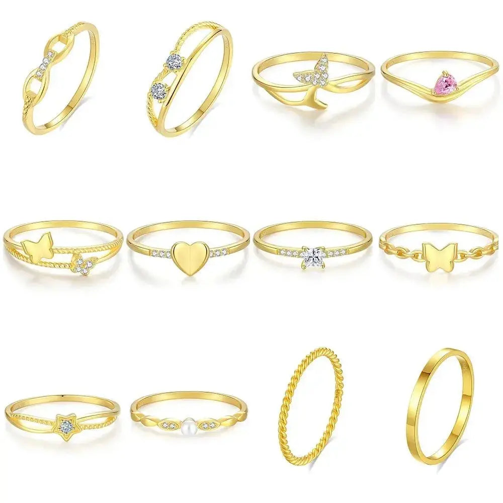 Dainty Stacking Rings Collection Bundle - GOLD shop name