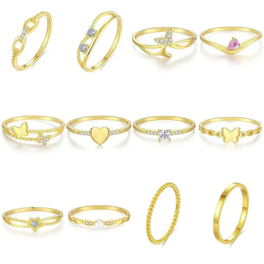 Dainty Stacking Rings Collection Bundle - GOLD shop name