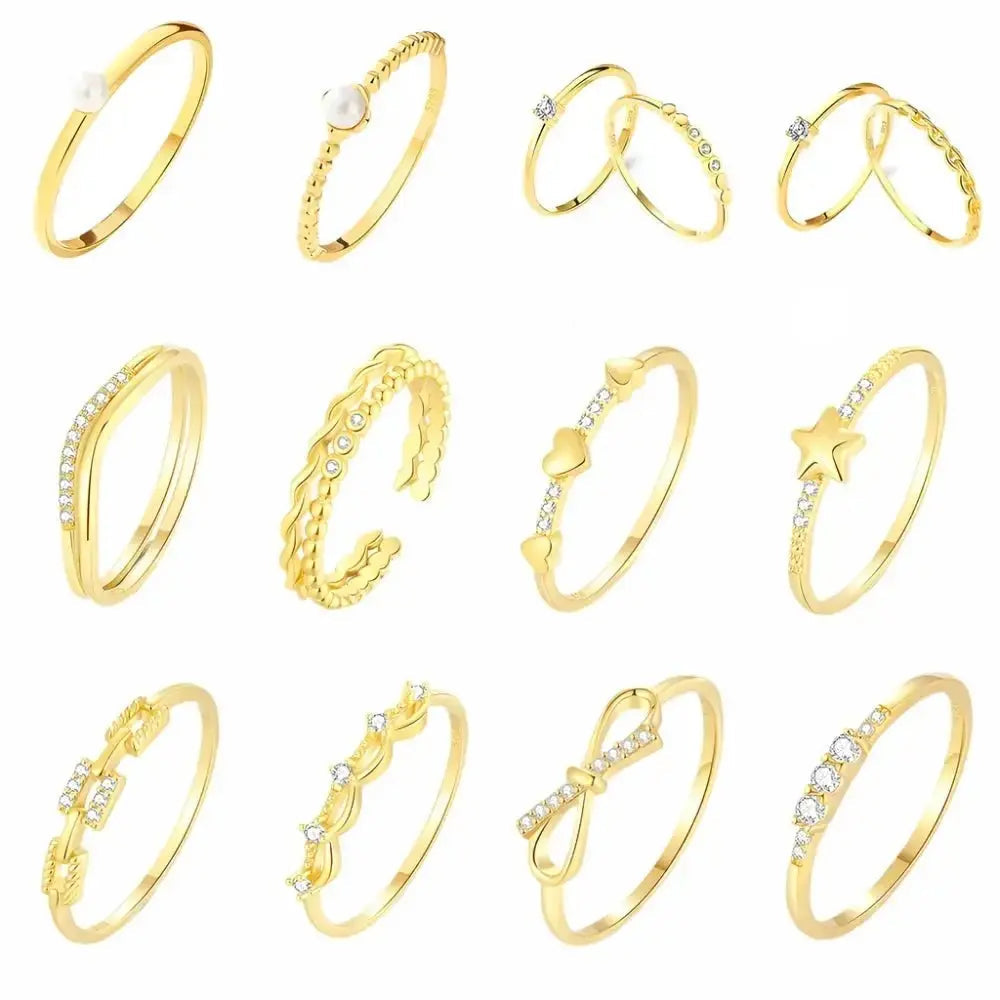 Dainty Stacking Rings Collection Bundle - GOLD shop name