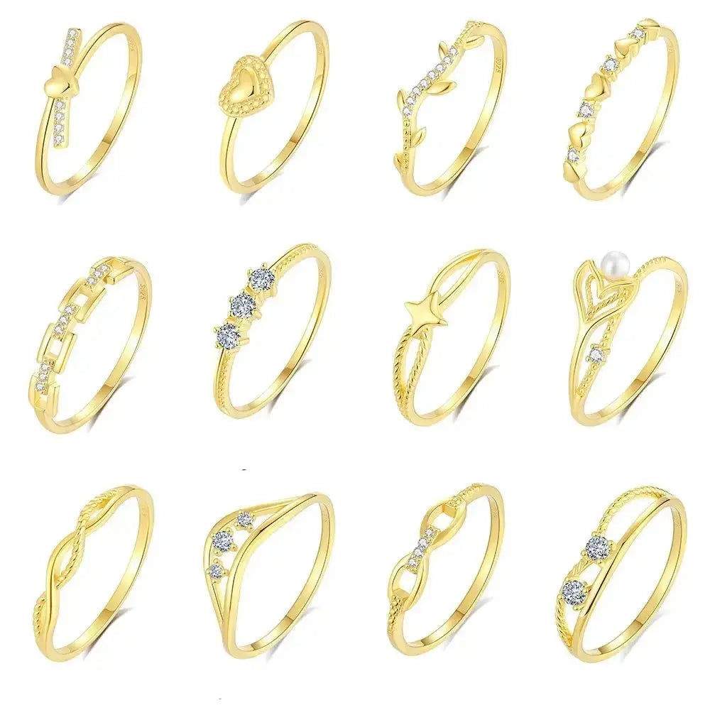 Dainty Stacking Rings Collection Bundle - GOLD shop name