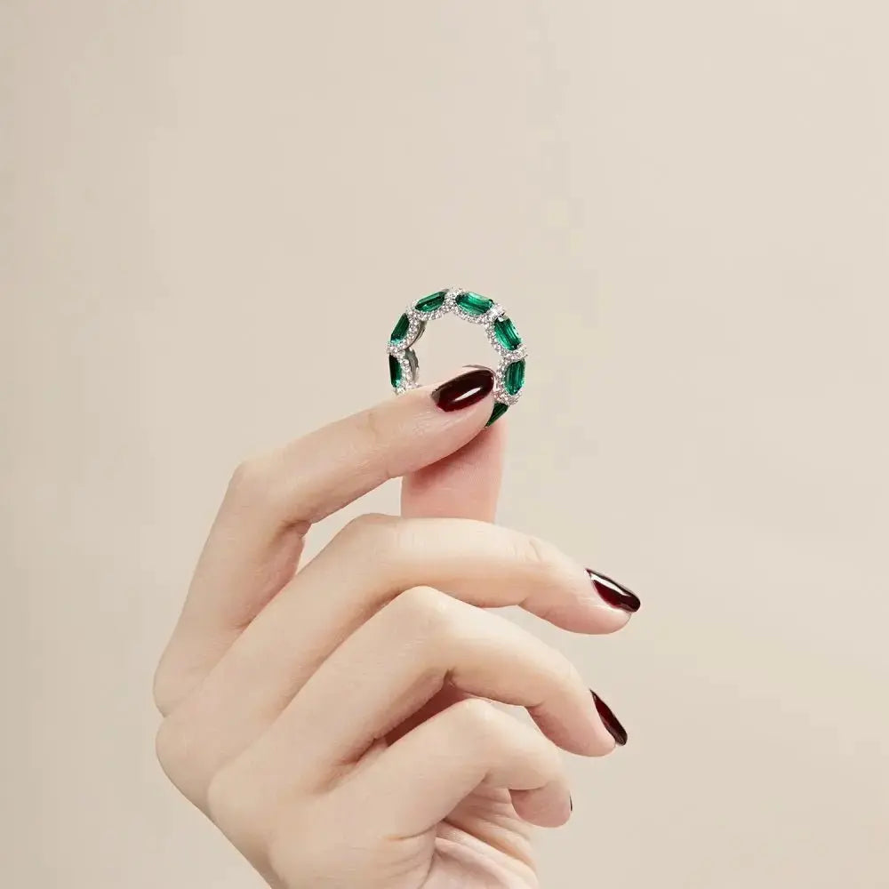 Emerald Green Luxury Eternity Ring shop name