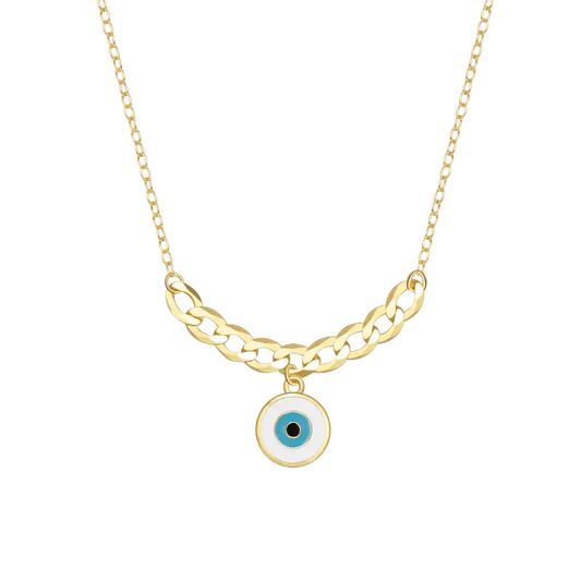 Evil Eye Enamel Religious Necklace shop name