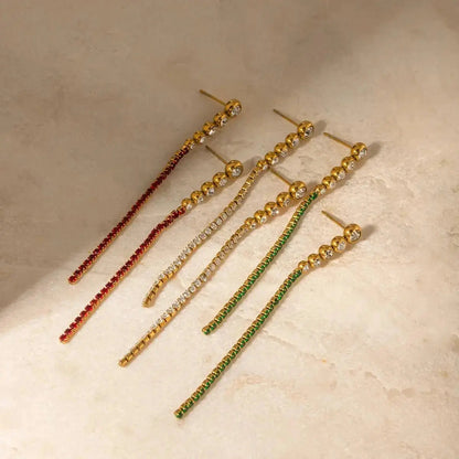 Fashion Extra Long Drop Earrings - Colour PoP shop name